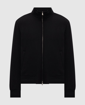 Enrico Mandelli Black cashmere jacket with mink fur 4T702B4816