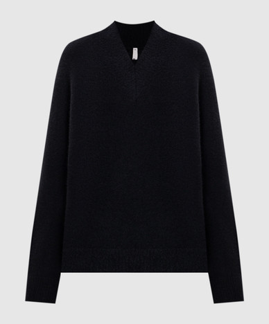Navy blue sweater with wool