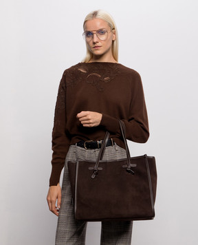 Gianni Chiarini Marcella brown suede tote bag BS8990CMPL