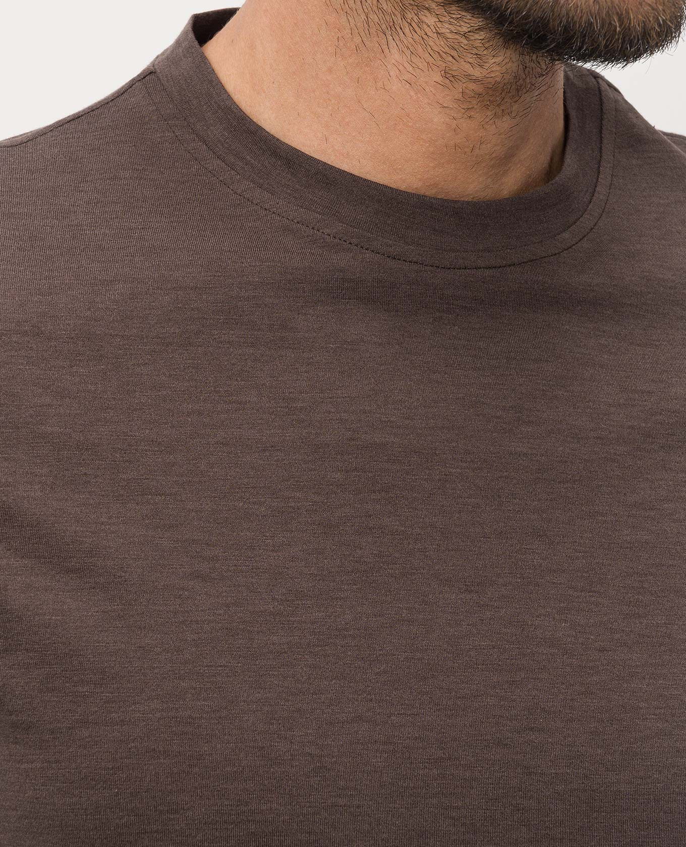 

Brown silk t-shirt ISAIA