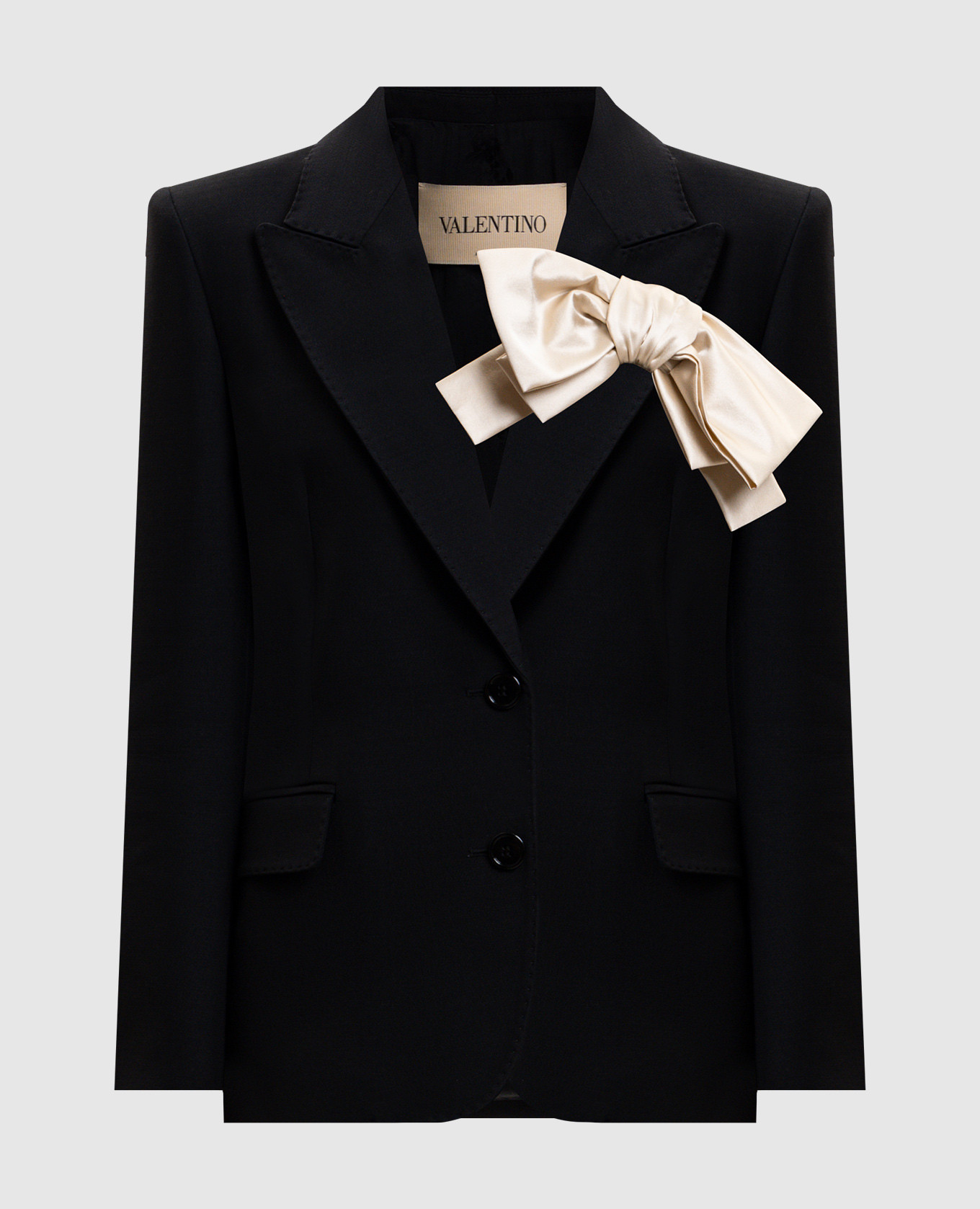 

Black wool and silk jacket Valentino