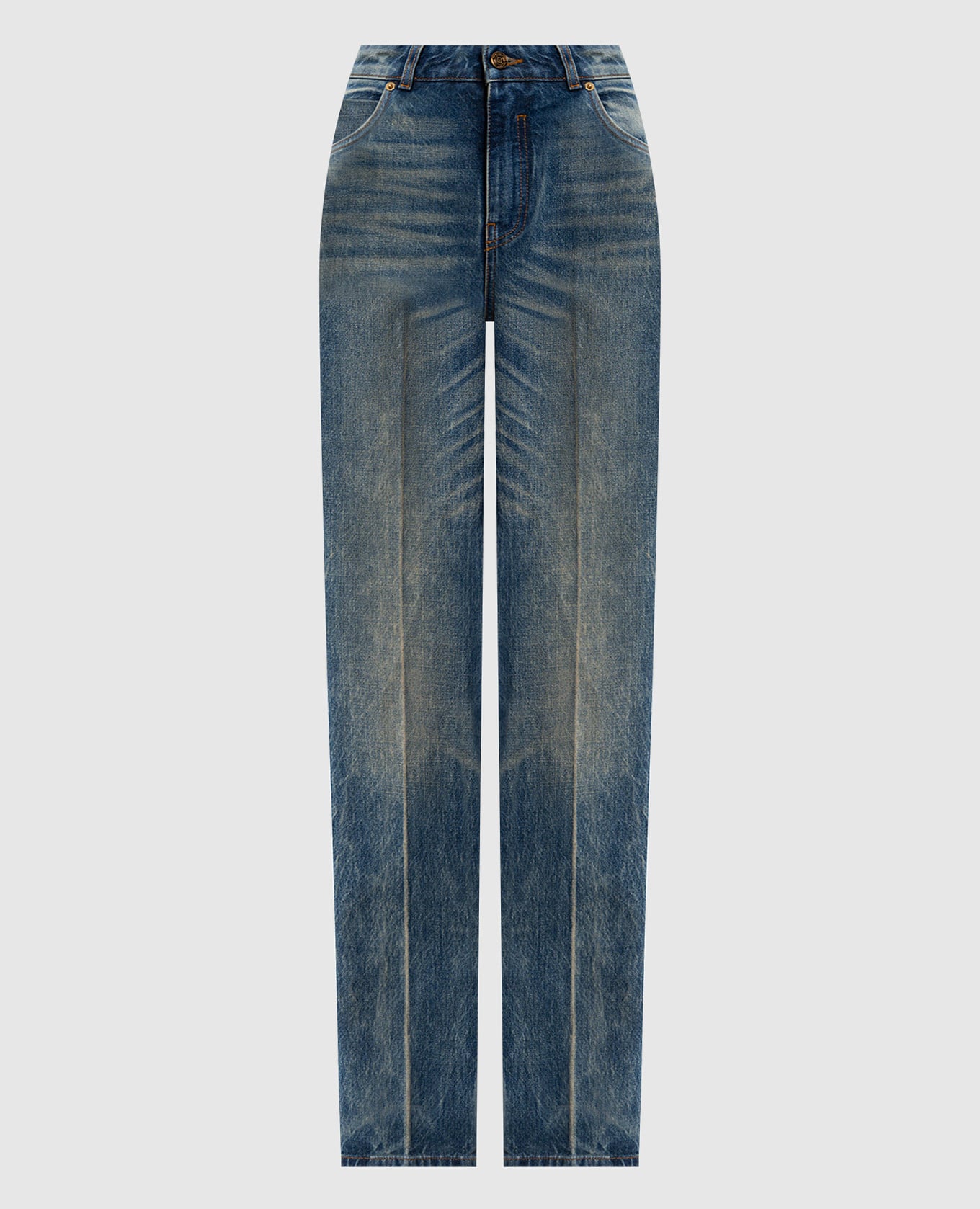 

Blue jeans with a worn effect Balmain