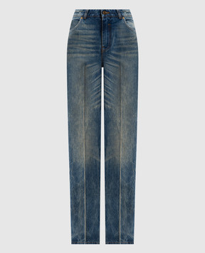 Balmain Blue jeans with a worn effect GF1MI070DG10