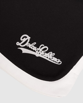 Dolce&Gabbana Children's black shorts with logo L5JQ0NG7PWH26