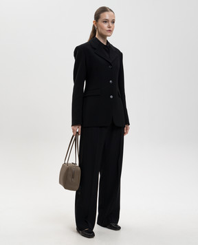 The Row Esetan black silk blouse 10471W4296