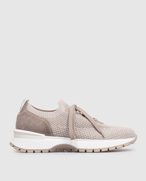 Doucal's Brown sneakers with logo DD8765WHINPZ849