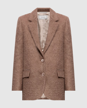 Peserico Brown jacket with wool A0123800444