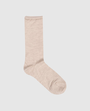 Brunello Cucinelli Beige socks with cashmere M64945019