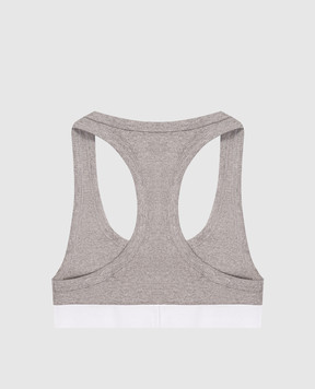 Off-White Grey logo pattern top OWUB003F25JER001