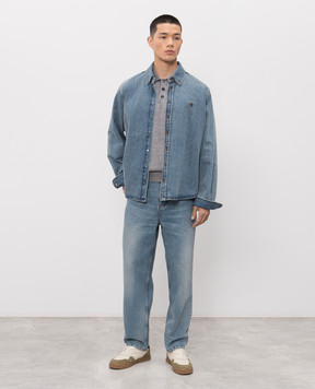Ami Paris Ami de Coeur blue denim shirt USH786DE0056