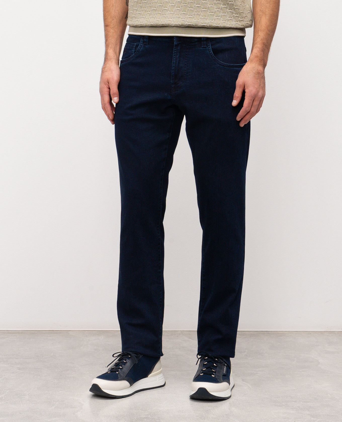 Blue Costantino jeans with logo patch Scissor Scriptor 3