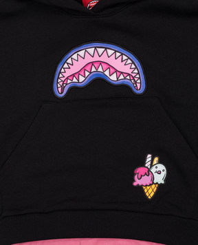 Sprayground Children's black Graffiti hoodie SPY1449EBLK