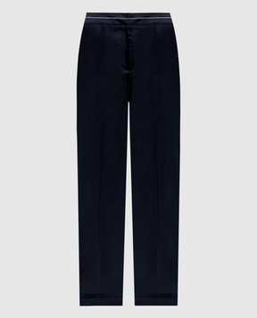 Peserico Blue pants with a monil chain P04874D06097