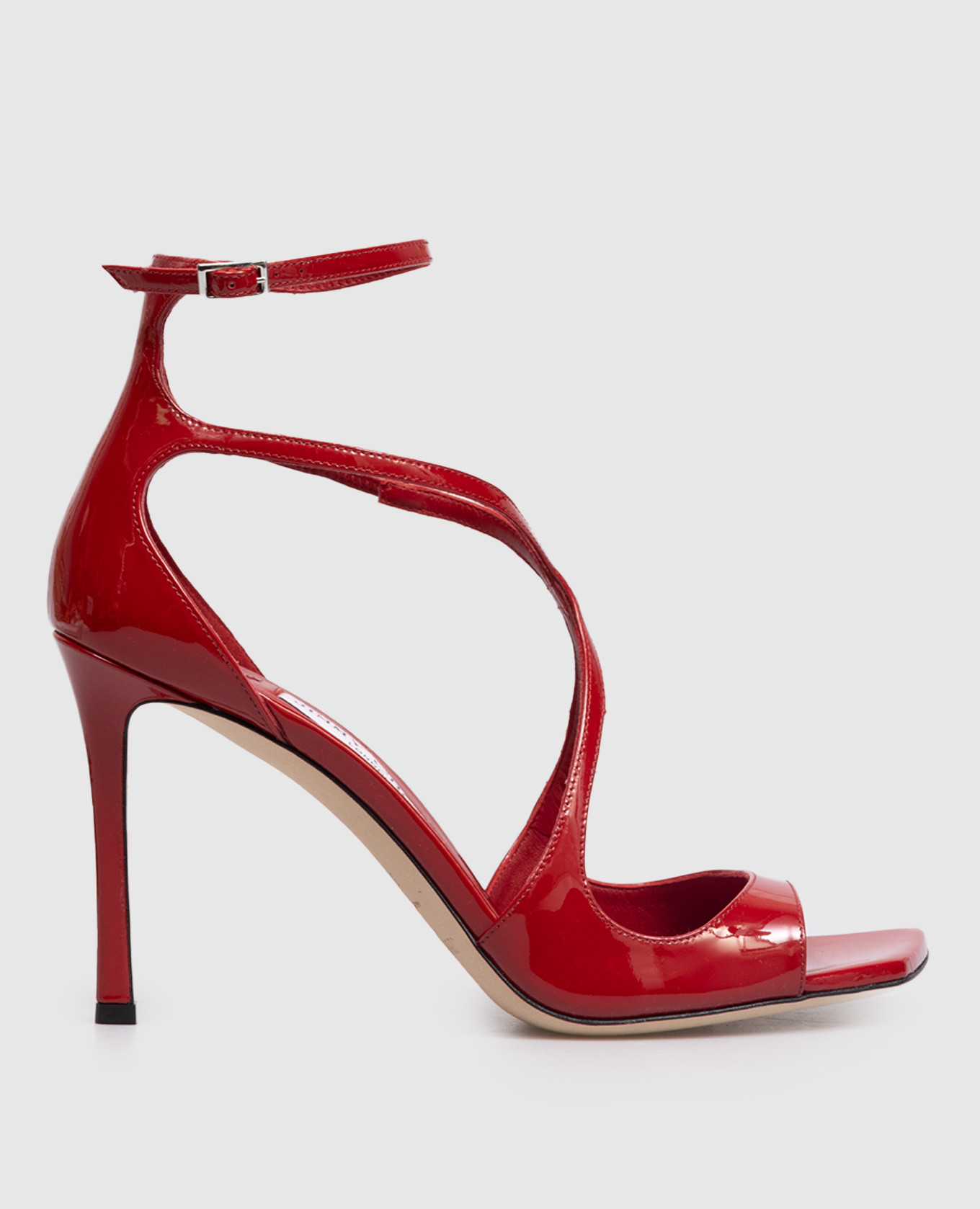 Azia red patent leather sandals