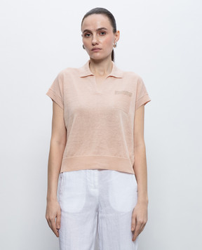 Peserico Pink top with linen S99178F129056V
