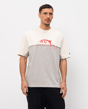 A Cold Wall Beige Split T-shirt ACWMTS243