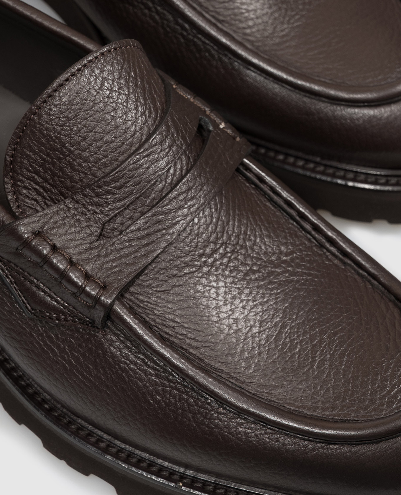 Brown leather loafers Canali 5