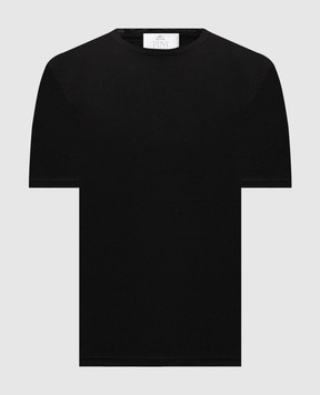 Pini Parma Black straight-cut T-shirt TSHJERBLACK