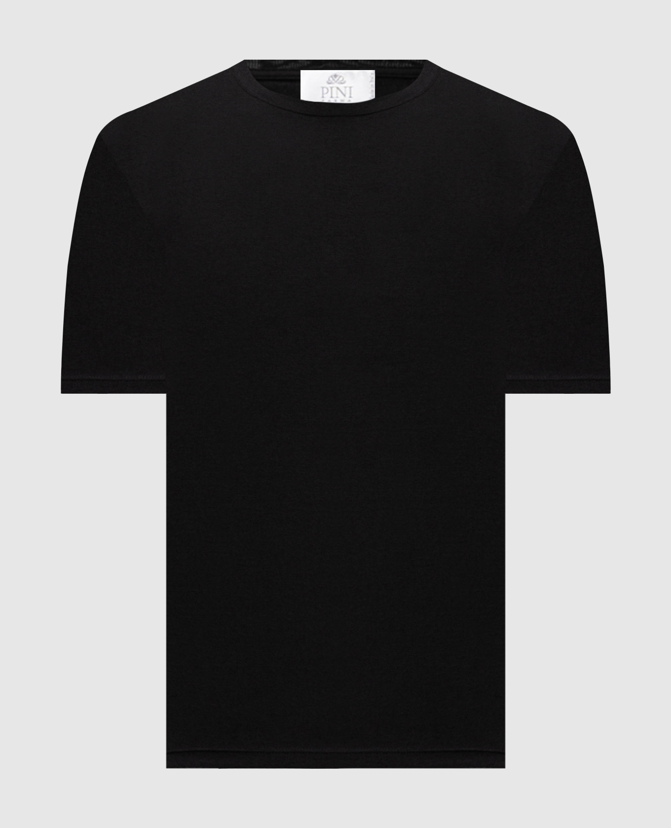Black straight-cut T-shirt Pini Parma