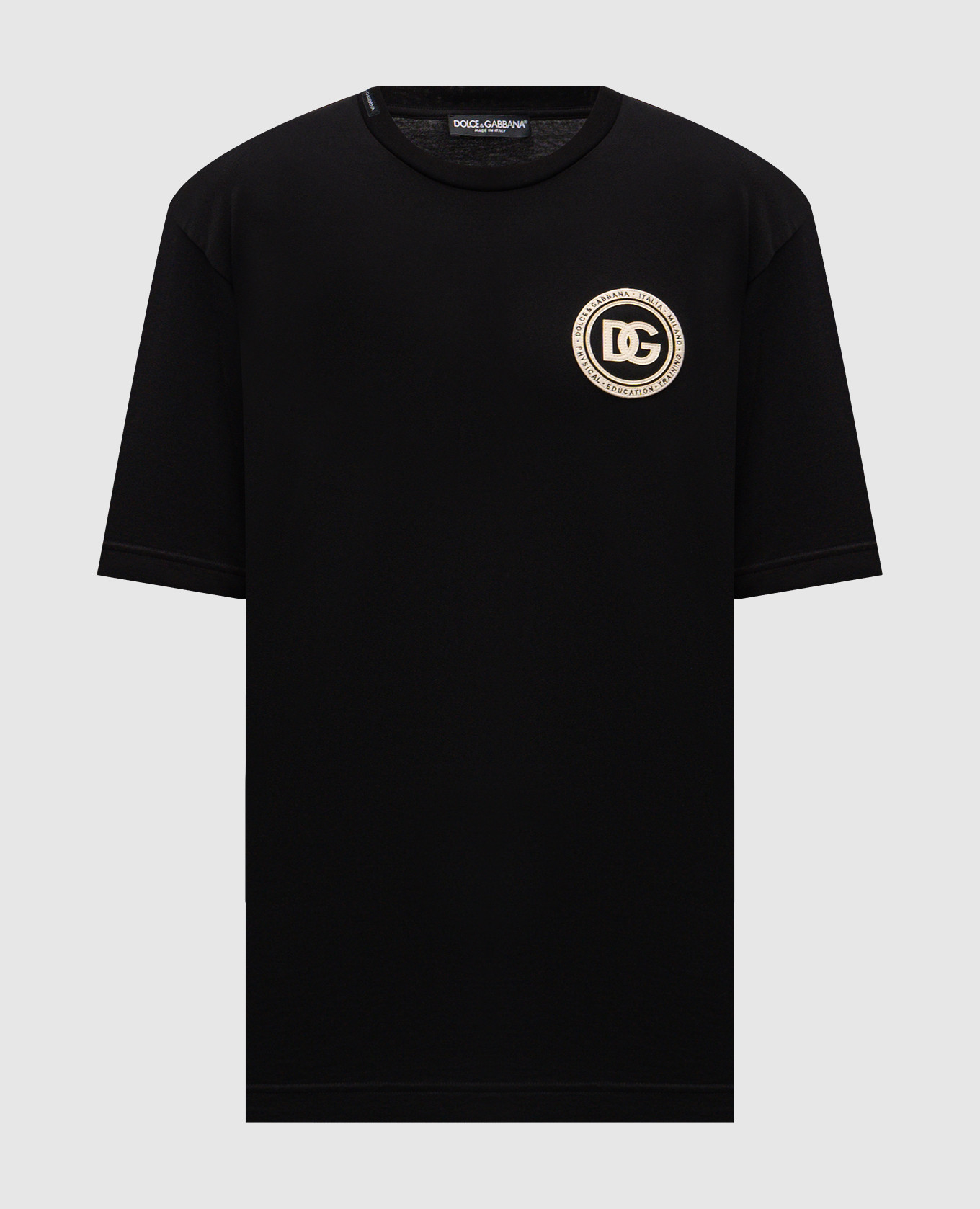 Black T-shirt with contrast DG logo monogram