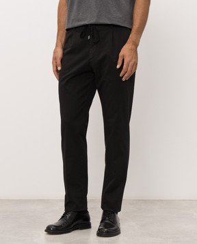Peserico Black cotton pants R54774T23D02440