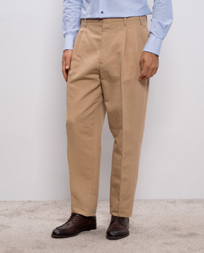 Brunello Cucinelli Beige linen pants MH253S2440