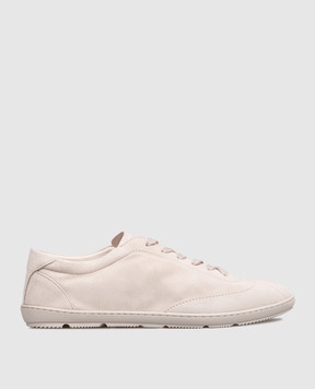 Brunello Cucinelli Beige Amish sneakers with embossed logo MPUCAHN345