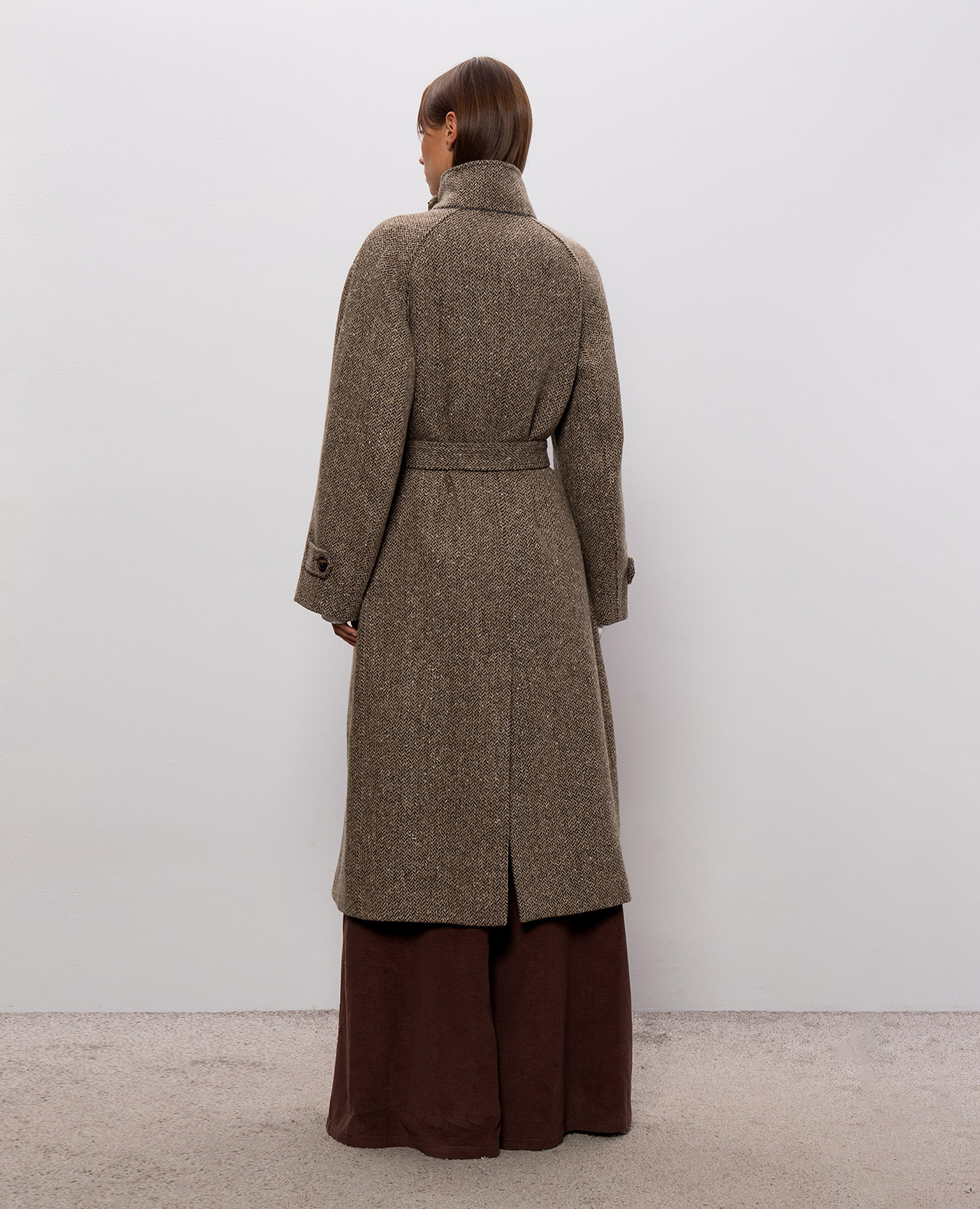 Brown patterned coat Brunello Cucinelli 4