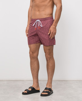 ISAIA Burgundy swim shorts COSI19BW254