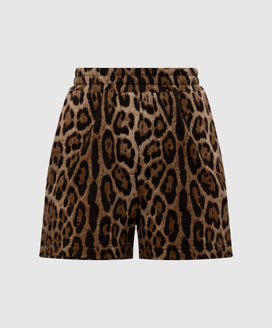Brown printed shorts