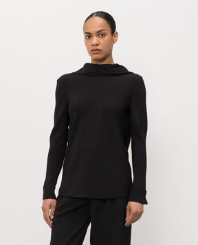 The Row Evo black blouse with open back 11125W5082