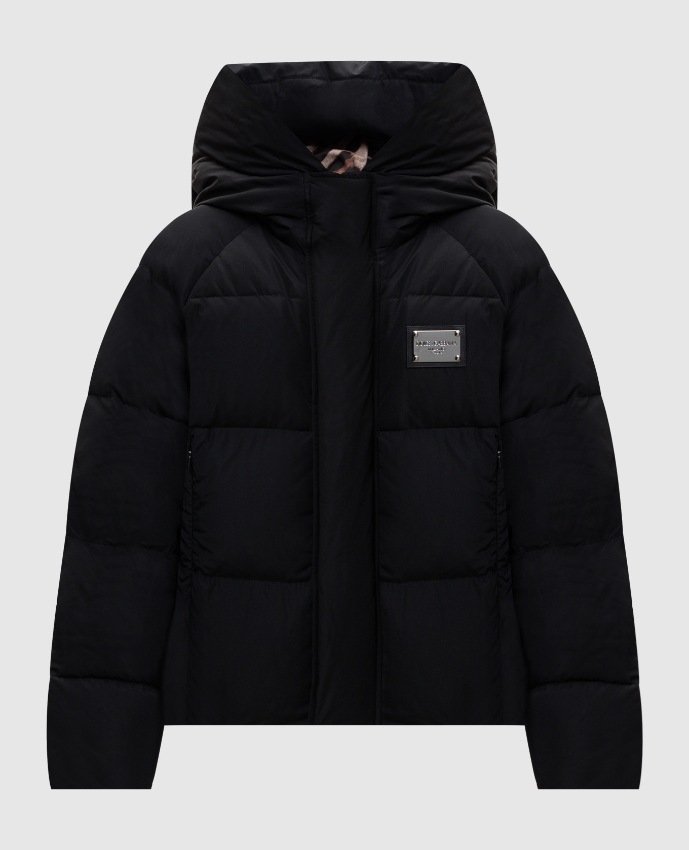 

Black quilted jacket with logo Dolce&Gabbana