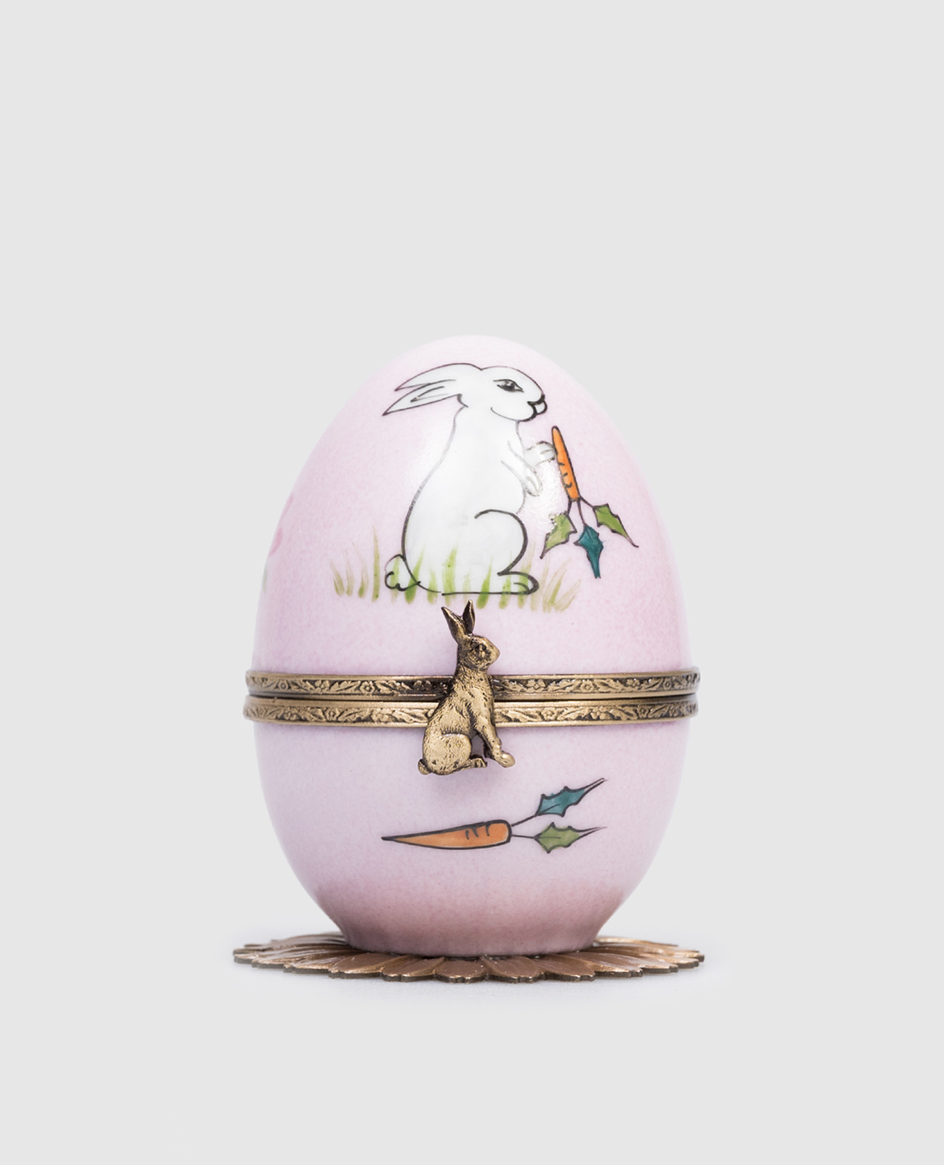 

Pink musical porcelain egg Rabbit Fanex France