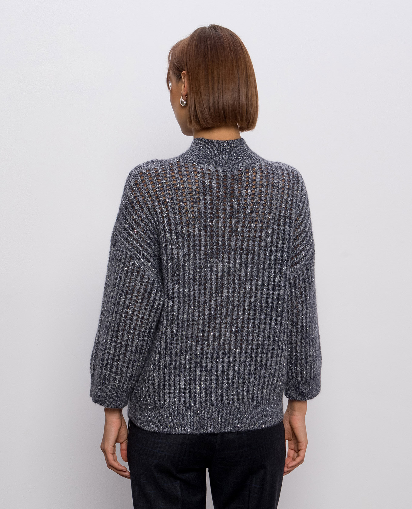 

Gray wool sweater with sequins Peserico, Grey