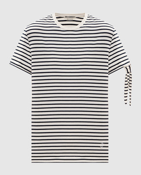 JW Anderson White striped T-shirt JT0334PG1946