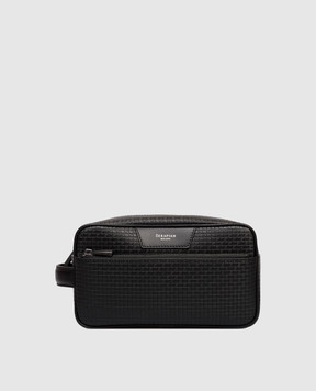 Serapian Black leather vanity case with monogram embossing SRSTSMML546424BCG2