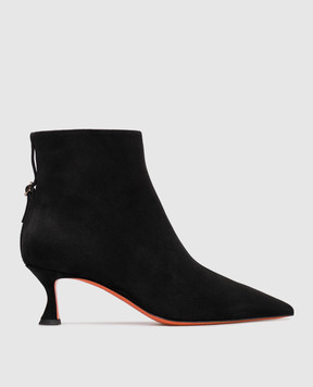 Santoni Black suede ankle boots WTIS71908HI2NHZW