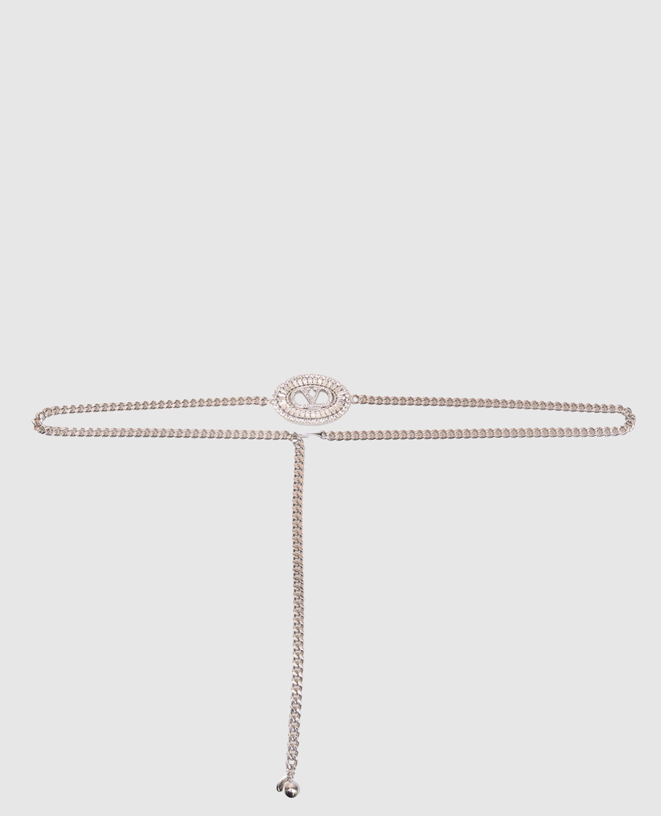 

Silver chain belt with Swarovski crystals Valentino