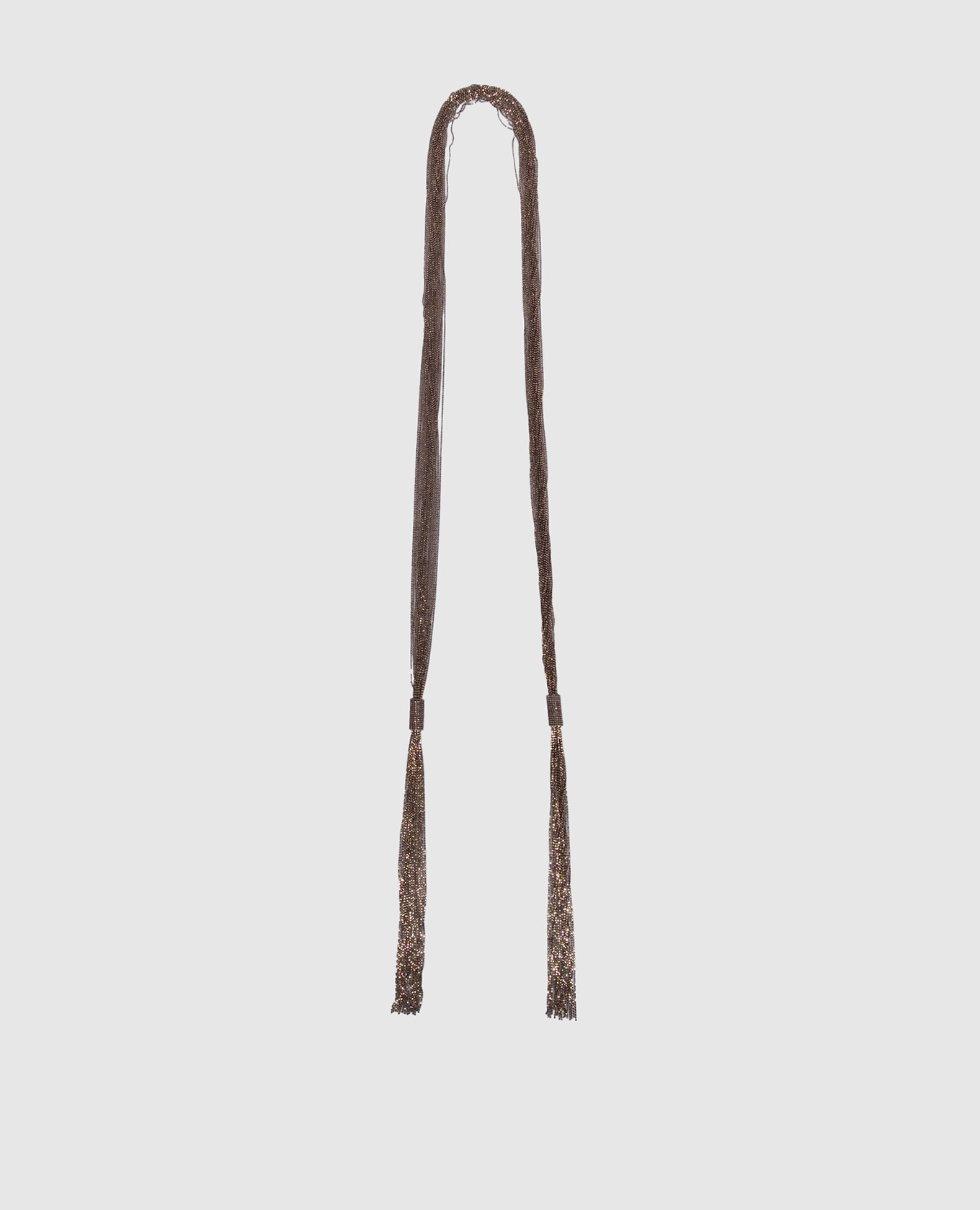 Brown necklace with monil chain