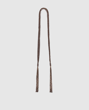 Peserico Brown necklace with monil chain A35526C0CC912