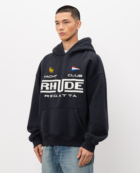 Rhude Blue insulated hoodie REGATTA CLUB RHPS26HO01012