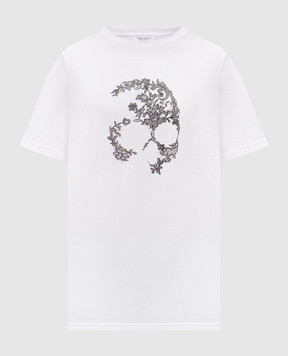 Alexander McQueen White Skull print T-shirt 857145QTAEG