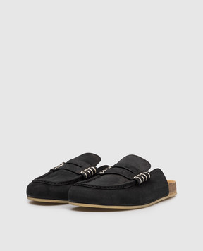 JW Anderson Black suede Stitch mules LF0084LA0319
