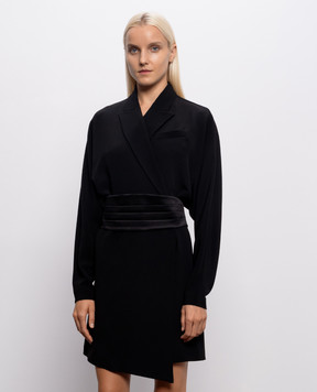 Brunello Cucinelli Black jacket dress with silk MA029A5554
