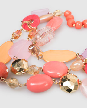 Dolman Bijoux Multilayered necklace with crystals 75104
