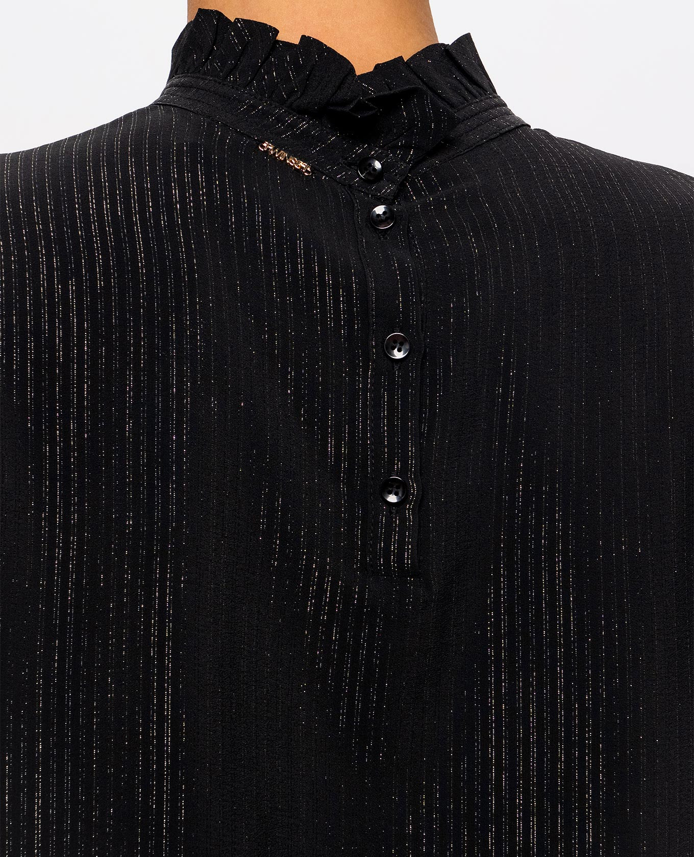 Black blouse with silk Twinset 5