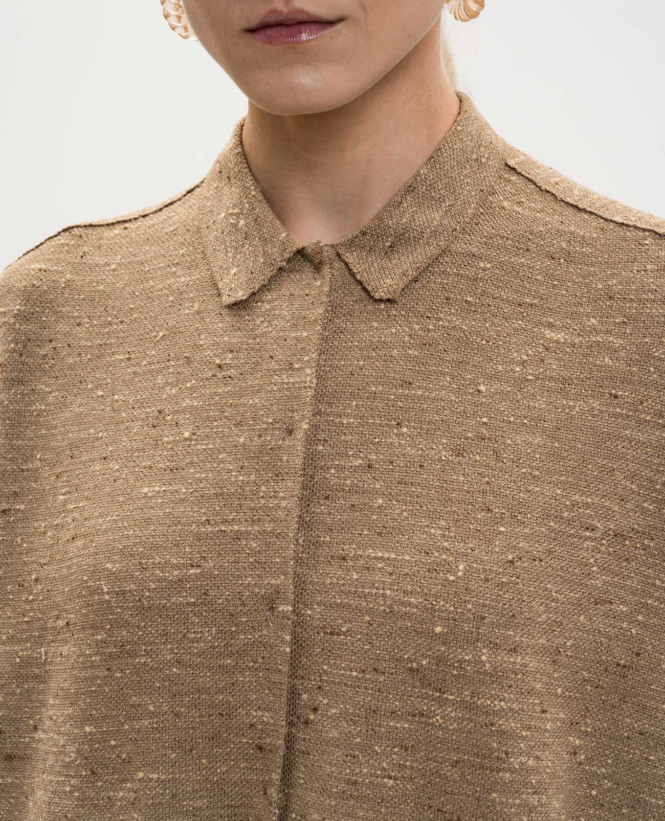

Brown shirt with silk BOBOUTIC