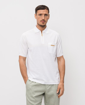 Stefano Ricci White polo with silk K616459P31F26221