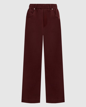 Brunello Cucinelli Burgundy sweatpants MP05NHF499