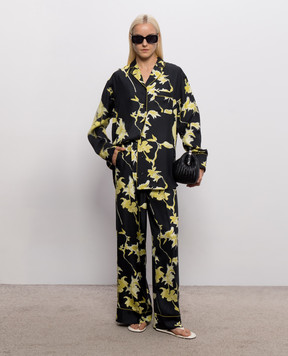 Max Mara Sportmax Black MANDARE silk blouse SPXMANDARE